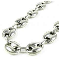 Puffed Gucci Style Silver Chain. Up to 36 inches long. 